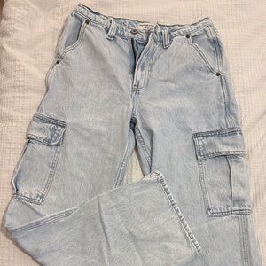 Abercrombie & Fitch Light Blue Cargo Jeans